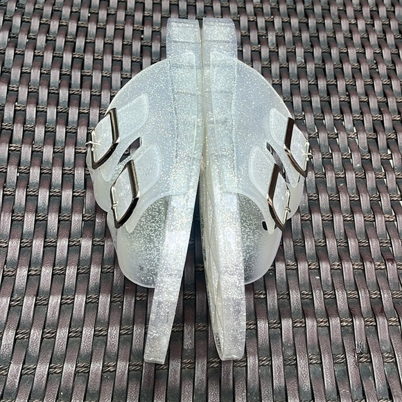 Bobbie brooks clear Jelly Slide On shoes large 9/10 - Picture 7 of 8